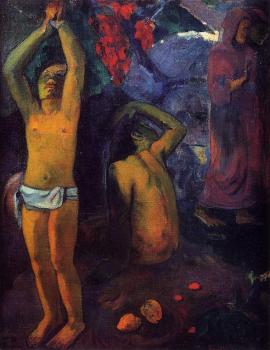 保羅 高更 Tahitian Man with His Arms Raised 保羅 高更 Tahitian Man with His Arms Raised